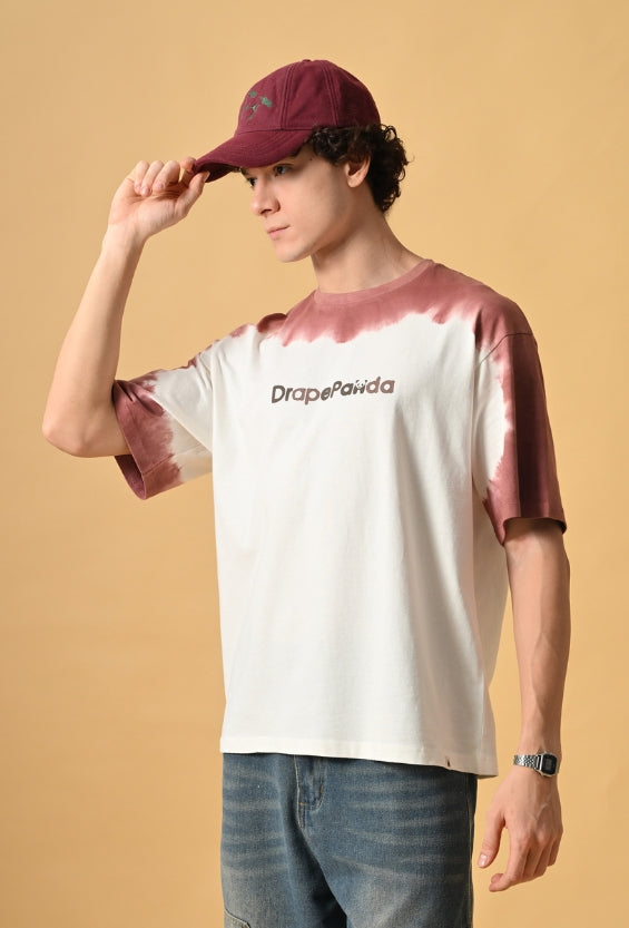 Brown Oversized Fit Acid Wash Men's Oversized T-Shirts | 100% Cotton for Men