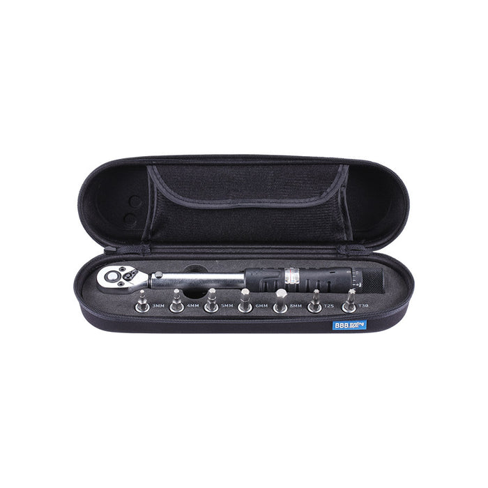 BBB Cycling, BTL-73 TorqueSet, Torque Wrench, Ratcheting: Yes, : 1/4'', : Nm, : 3,4,5,6,8mm Hex, T25, T30, Set