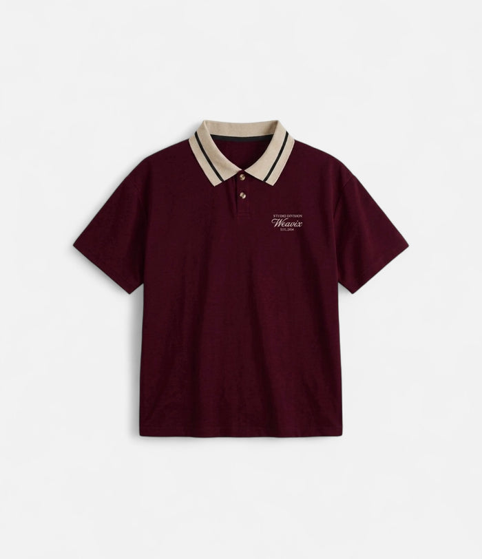 Burgundy Line Polo