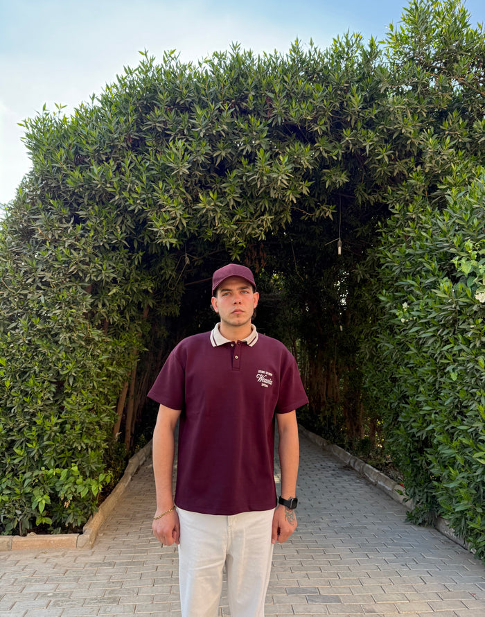 Burgundy Line Polo