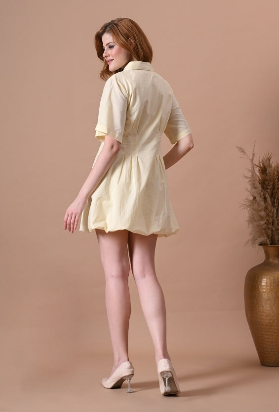 Buttercup Yellow Women's Shirt Dresses | 100% Cotton for Women