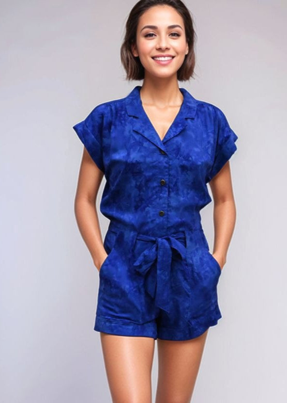 Carola Romper - Hazy Indigo
