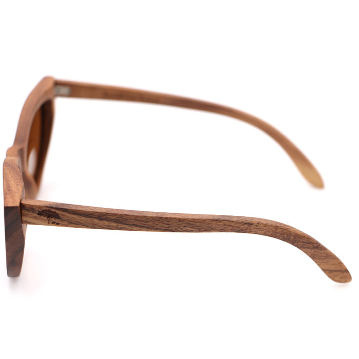 Cat Eyes Koa Sunglasses - Side View 1