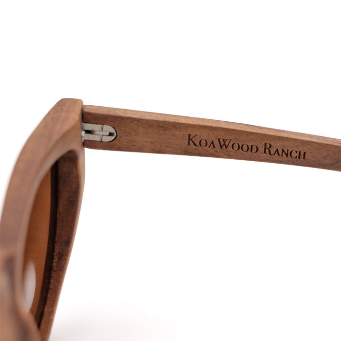 Cat Eyes Koa Sunglasses - Side View 2