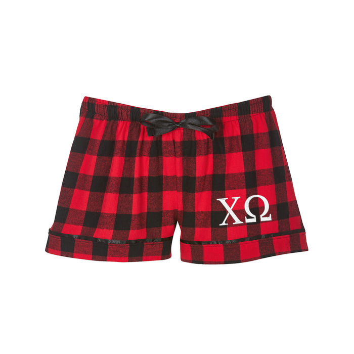 Chi Omega Flannel Boxer Shorts
