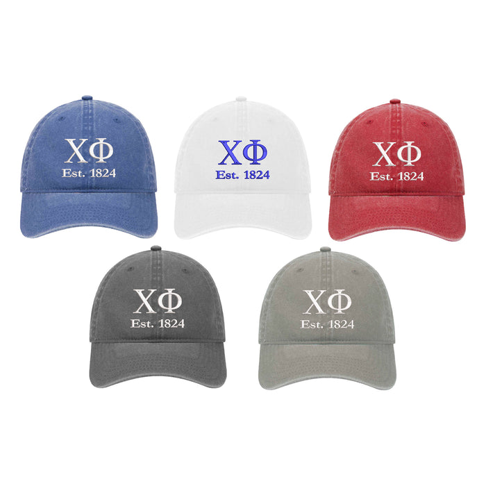 Chi Phi EST 1824 Beach Washed Hat