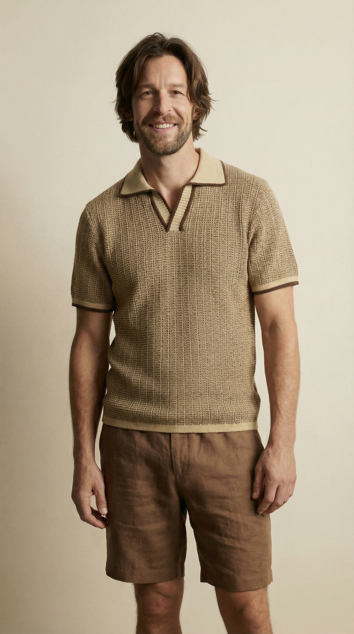 Chocolate Marled Polo