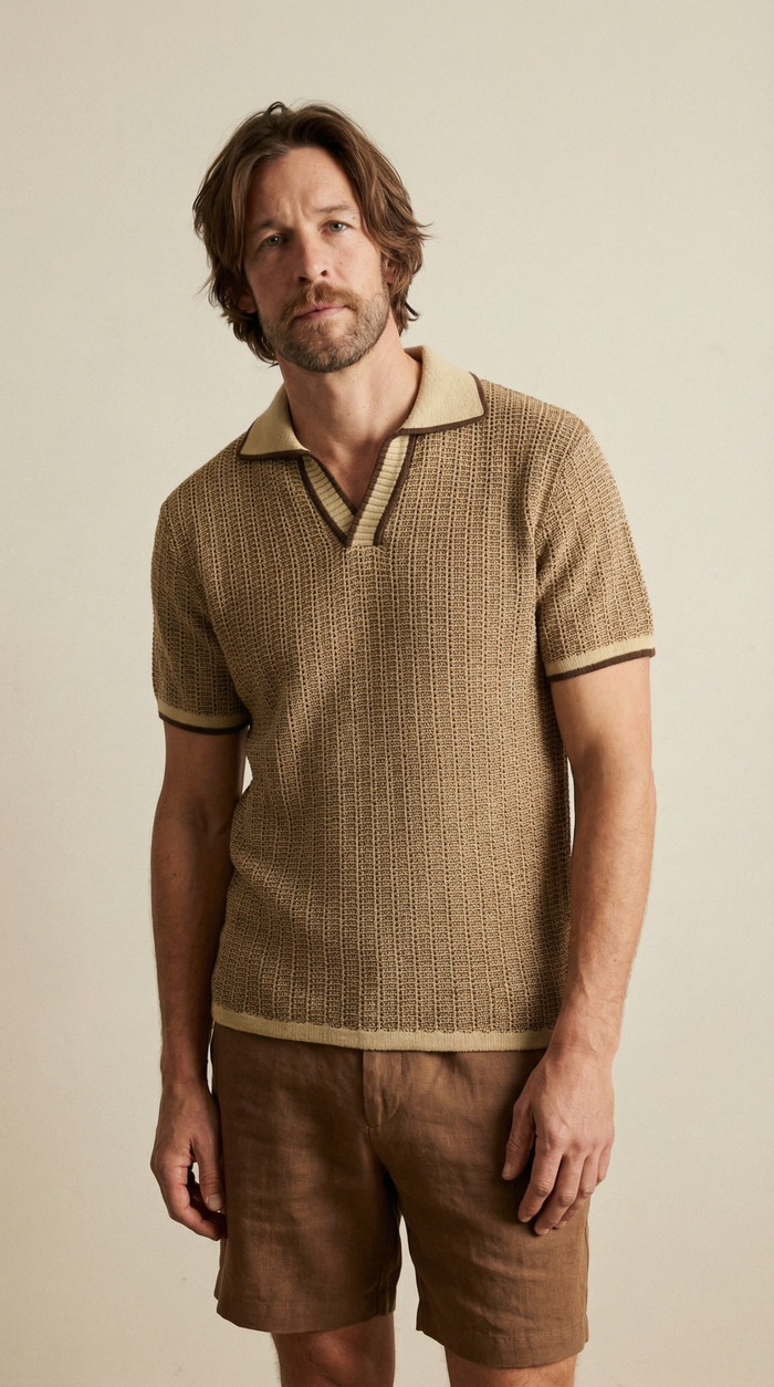 Chocolate Marled Polo