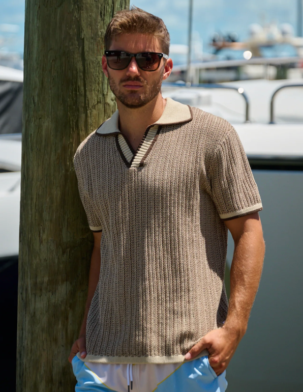 Chocolate Marled Polo