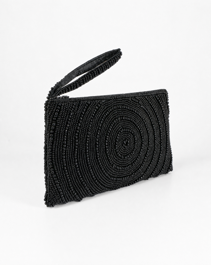 Circle Pattern Beaded Purse
