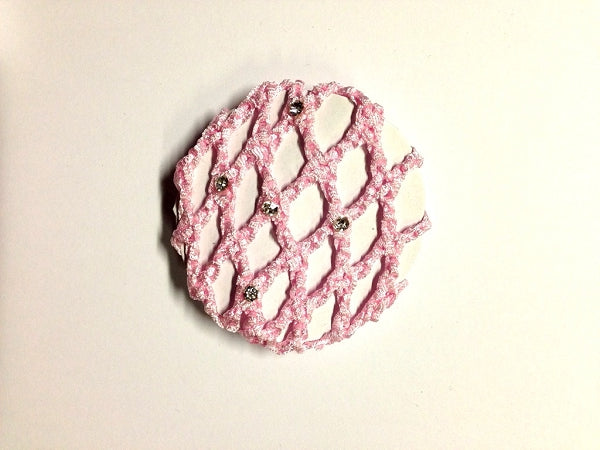 CJ Merchantile Sm. Rayon Bun Cover w/5 Rhinestones, BC03