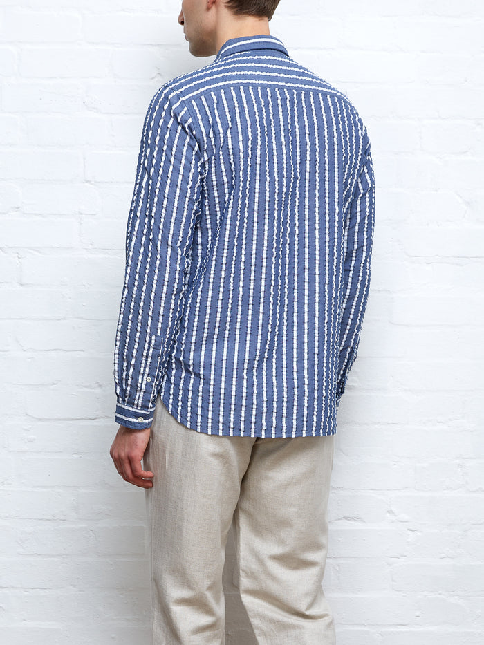 Clerkenwell Tab Shirt Pool Navy