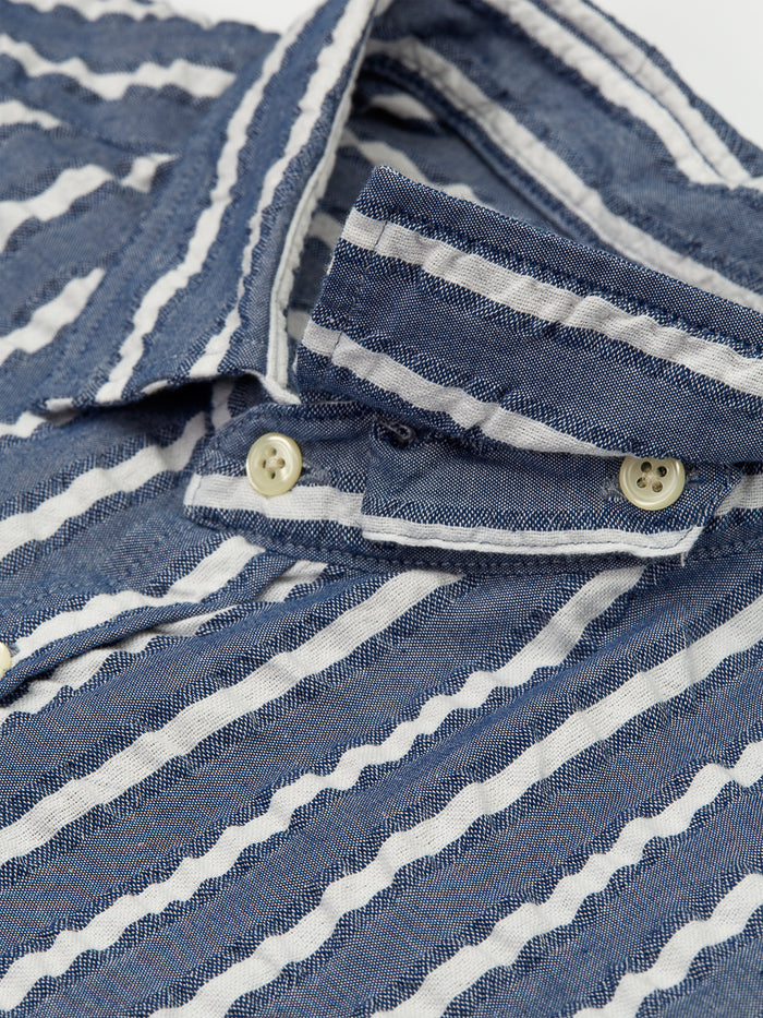 Clerkenwell Tab Shirt Pool Navy