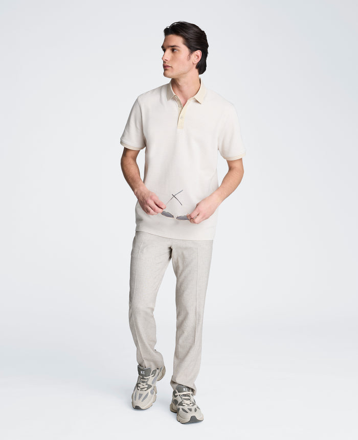Contrast Placket Button Polo