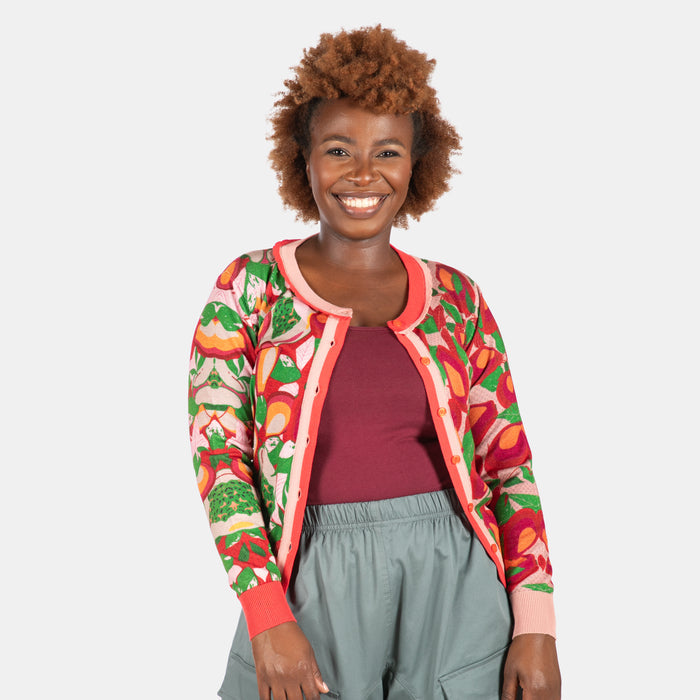 Conversation Cardi - Orange