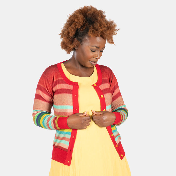 Conversation Cardi - Red