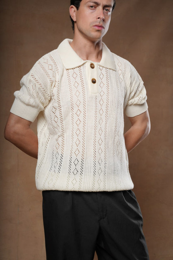Cotton Blend Basic Knit T-Shirt.