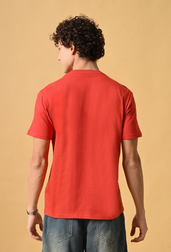 Crimson Red Men's Regular Fit T-Shirts | 100% Cotton for Men