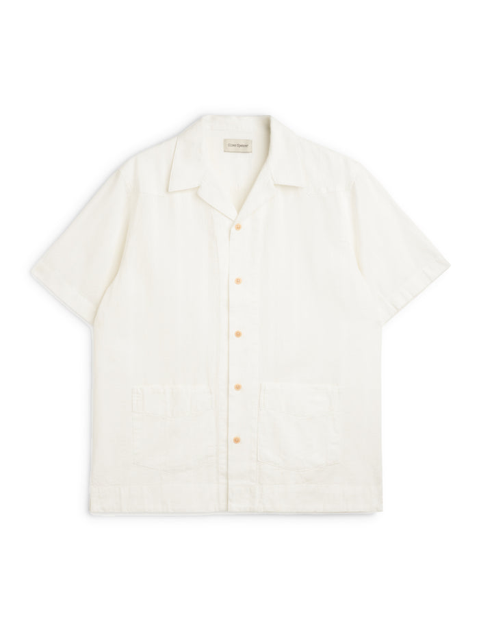 Cuban Short Sleeve Shirt Davey White