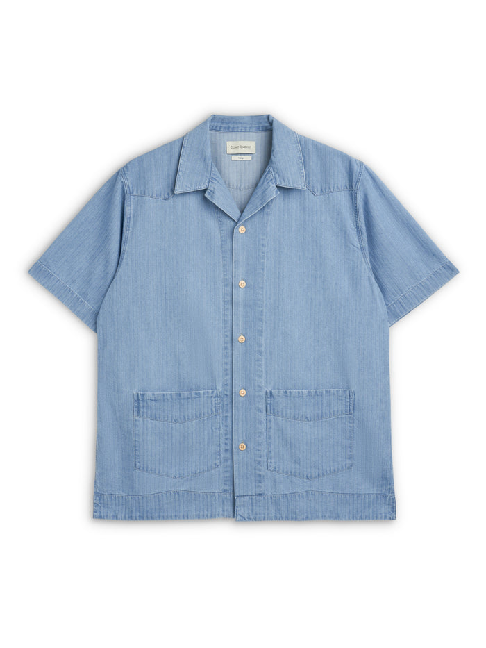 Cuban Short Sleeve Shirt Marden Indigo
