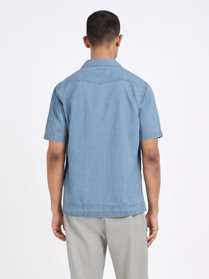 Cuban Short Sleeve Shirt Marden Indigo