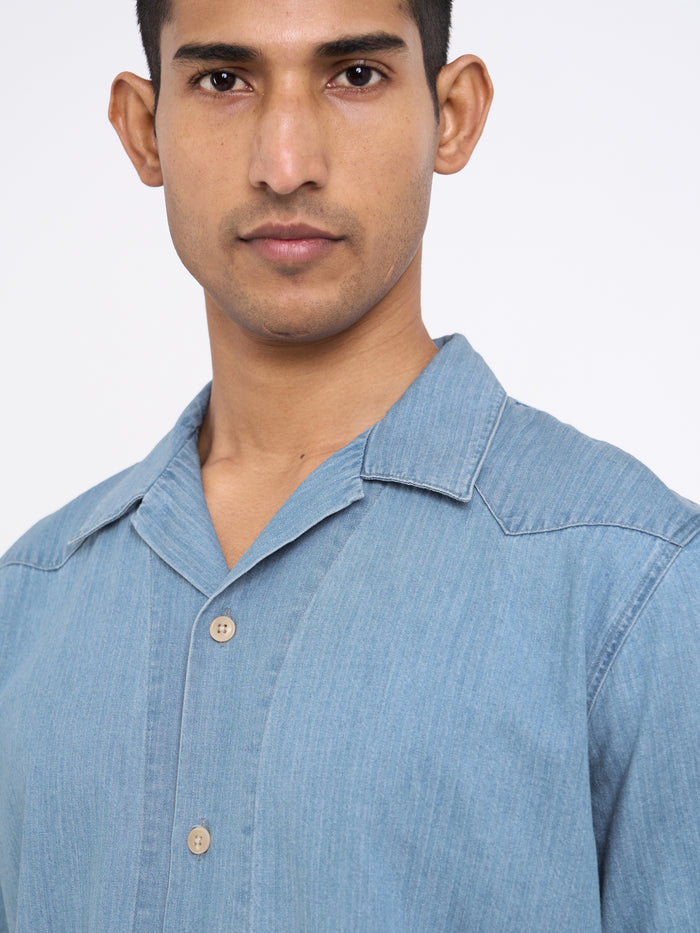 Cuban Short Sleeve Shirt Marden Indigo