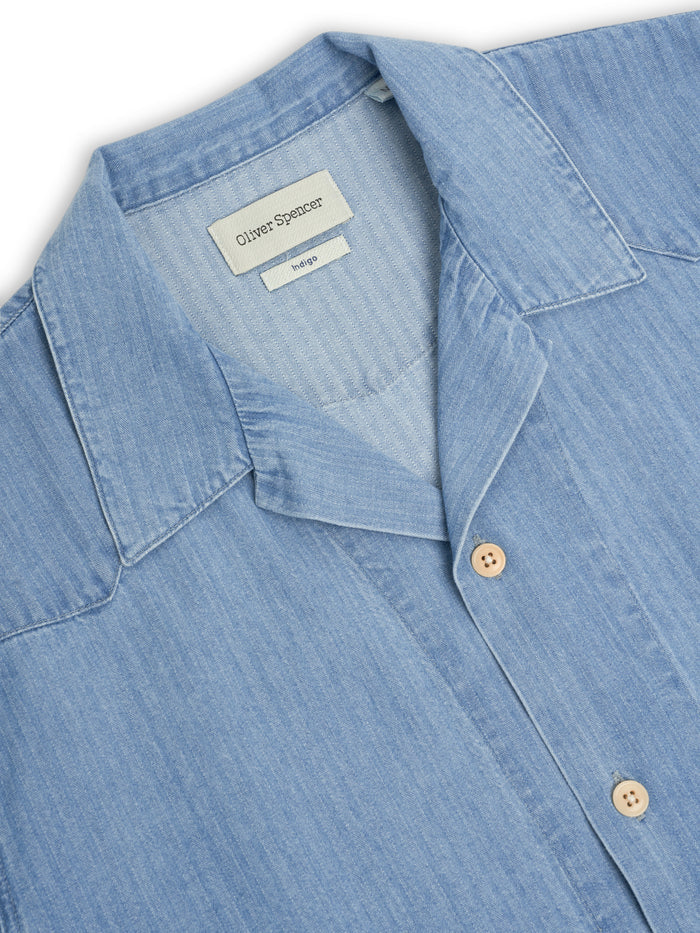 Cuban Short Sleeve Shirt Marden Indigo