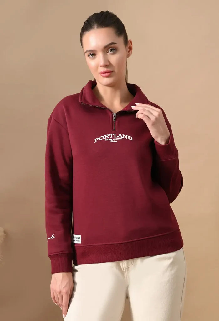 Deep Red Men's Henley Sweatshirts for Men