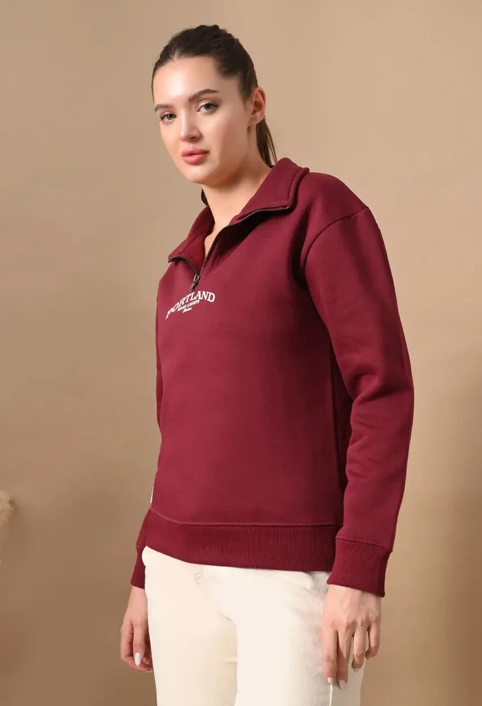Deep Red Men's Henley Sweatshirts for Men