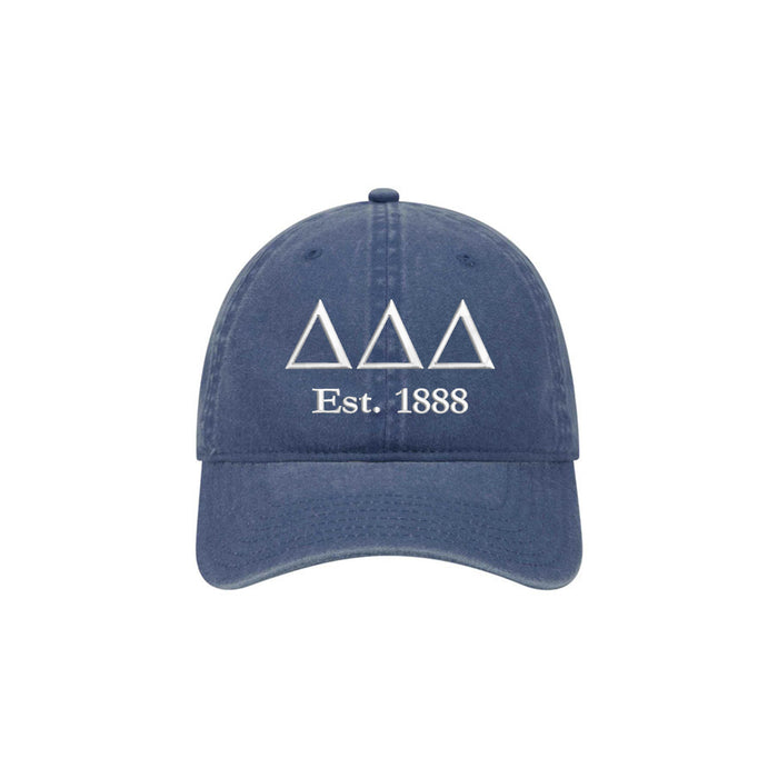 Delta Delta Delta Beach Washed Hat
