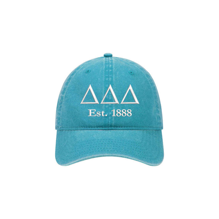 Delta Delta Delta Beach Washed Hat
