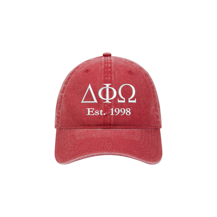 Delta Phi Omega Beach Washed Hat