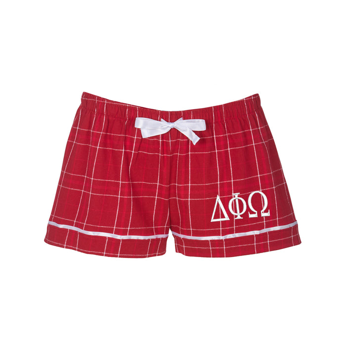 Delta Phi Omega Flannel Boxer Shorts