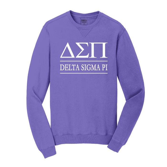 Delta Sigma Pi Beach Washed Crewneck Sweatshirt