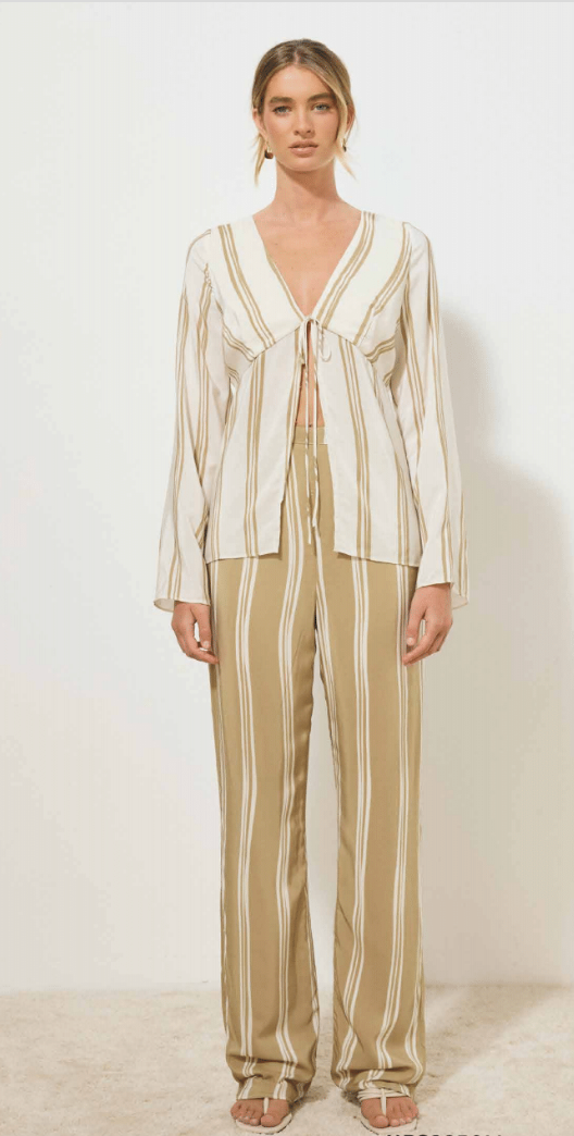 Desire Stripe Pant - Top View 1