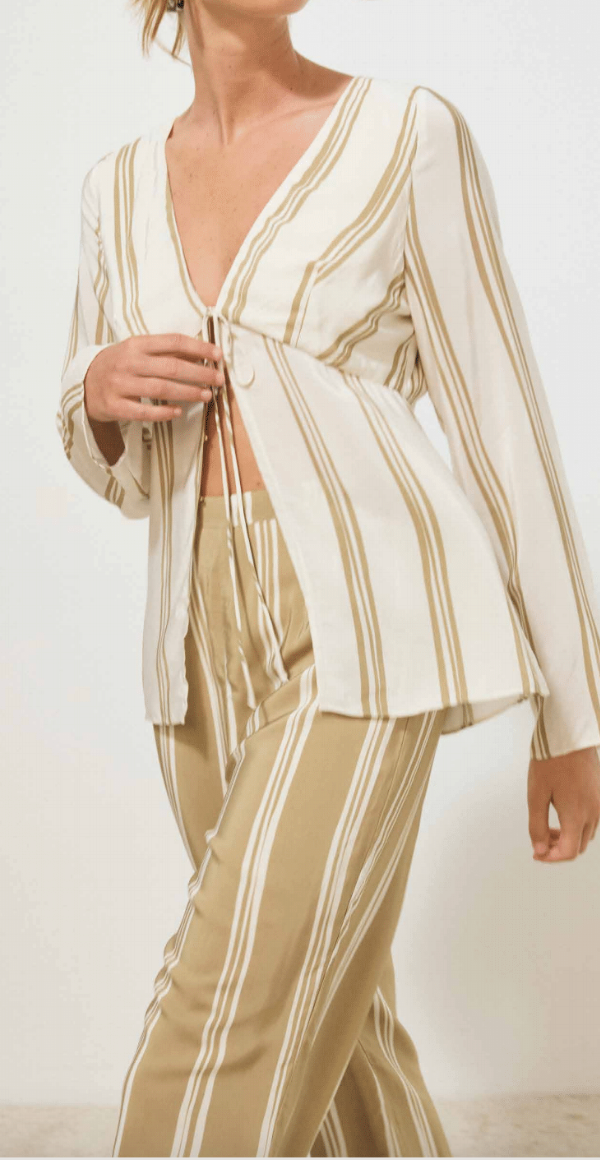 Desire Stripe Pant - Top View 2