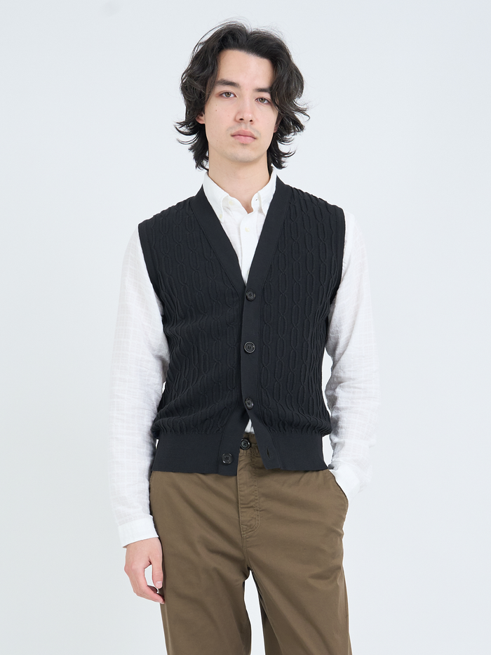 Dewsbury V Neck Penrose Black