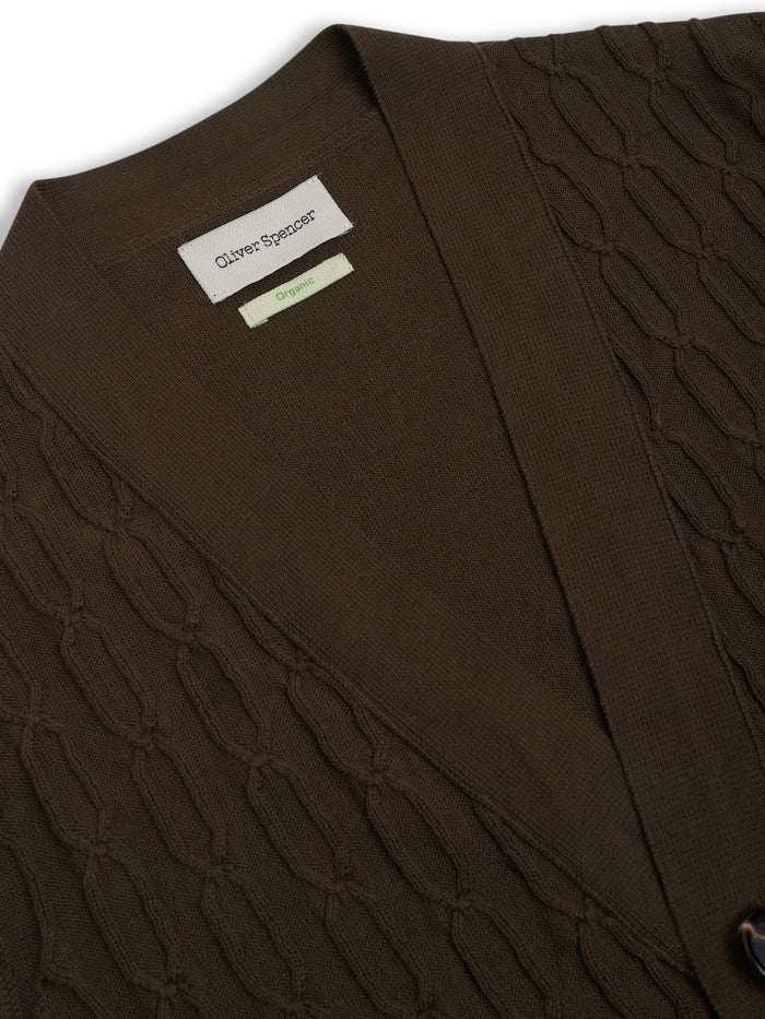 Dewsbury V Neck Penrose Khaki Brown