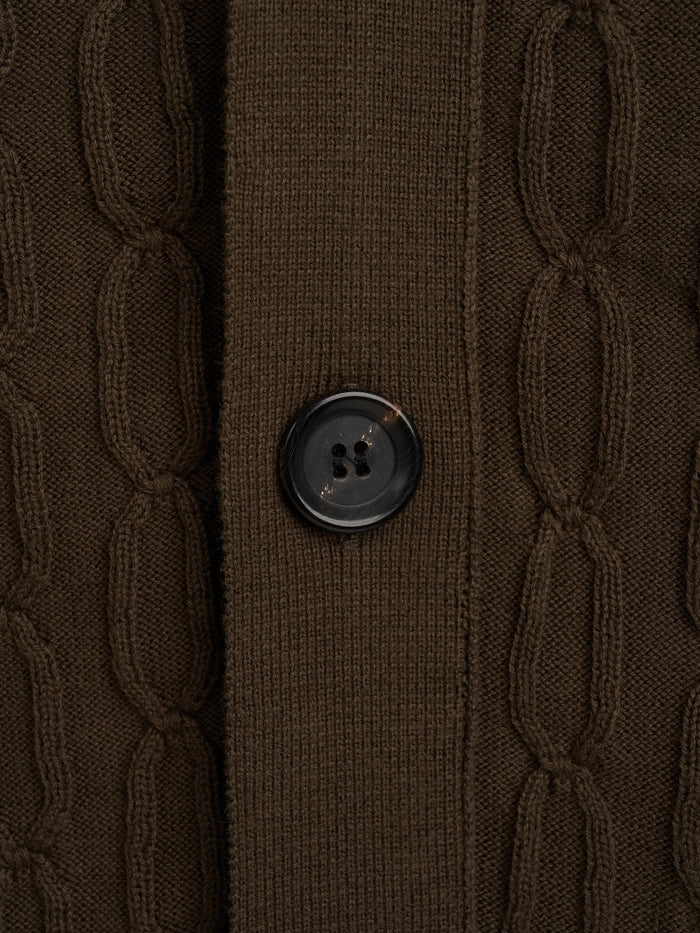 Dewsbury V Neck Penrose Khaki Brown
