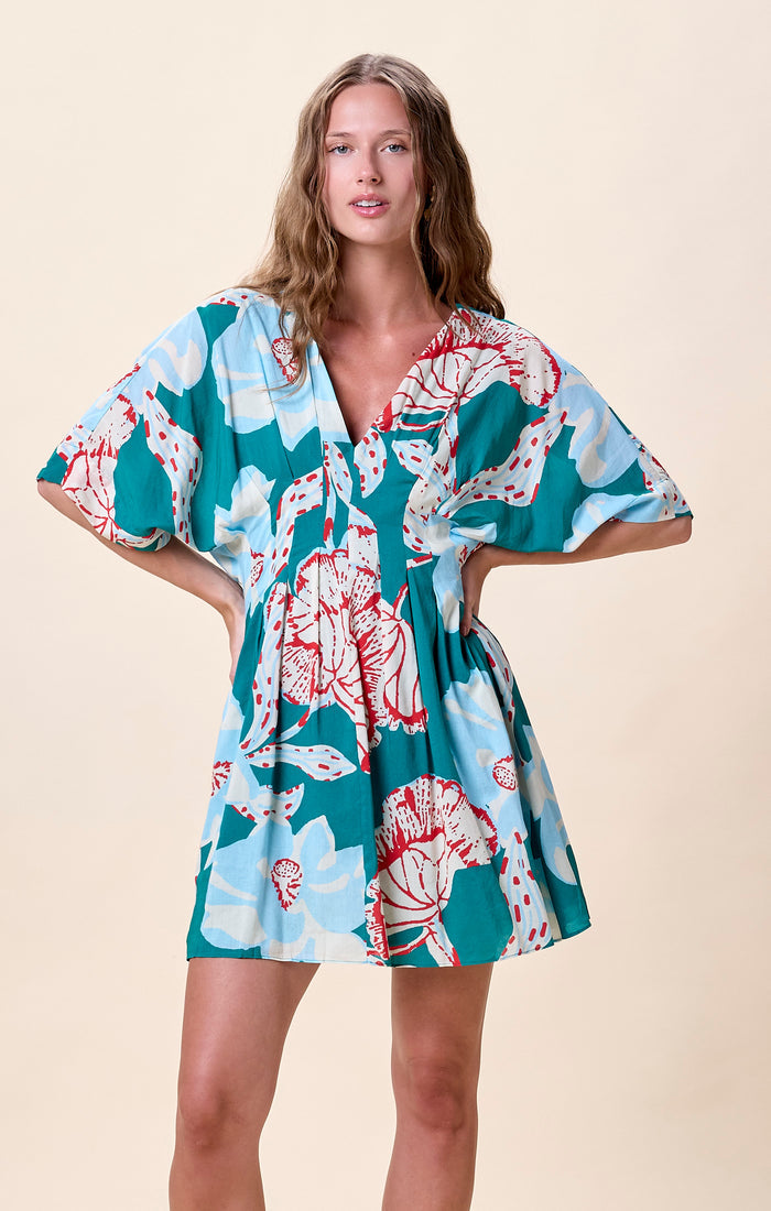 Dina Mini Dress in La Rouge North Sea
