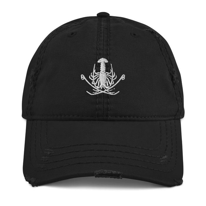 Distressed Dad Hat - White Logo