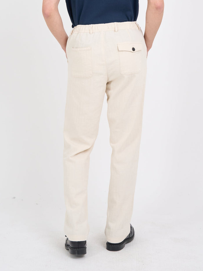 Drawstring Trousers Cairnes Ecru
