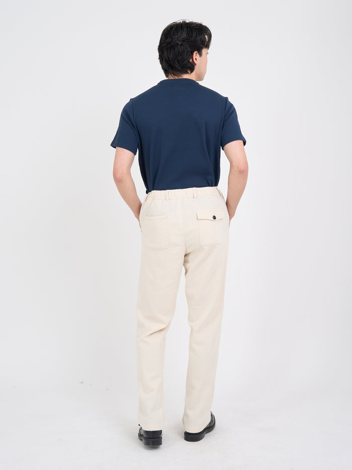Drawstring Trousers Cairnes Ecru
