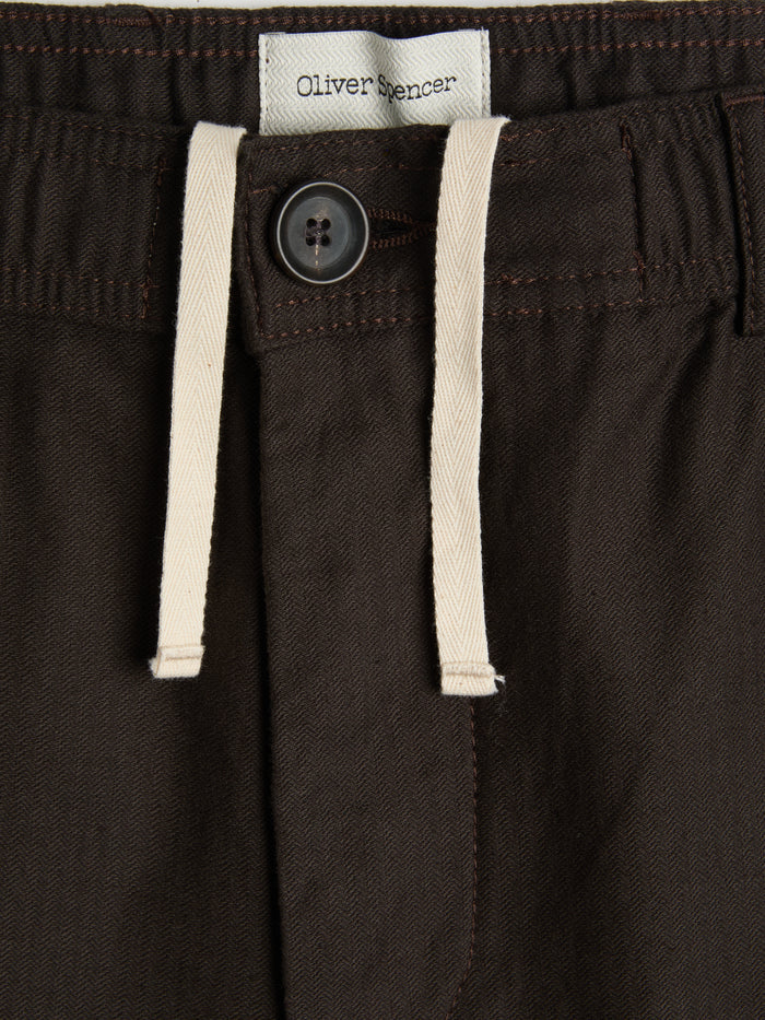 Drawstring Trousers Eastman Brown