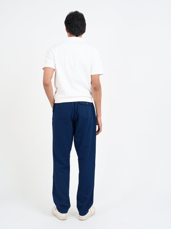 Drawstring Trousers Faye Indigo Blue
