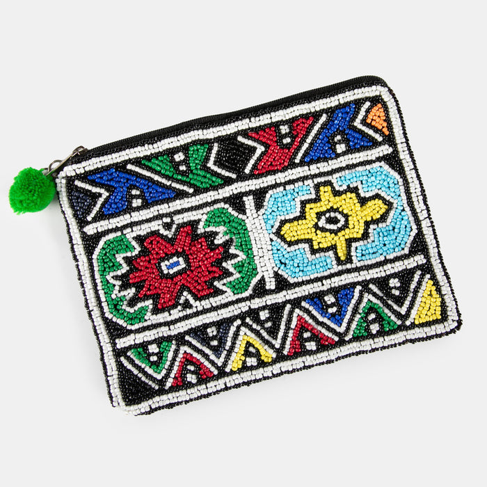Ethnic Beaded Purse - Large