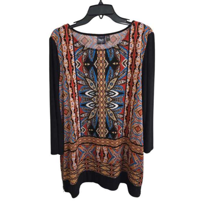 Excellent XL Black patterned Rafaella Dress