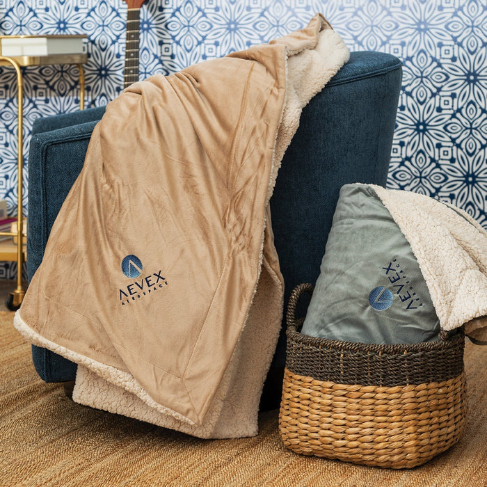 FarmHouse Fraternity Sherpa Lined Blanket