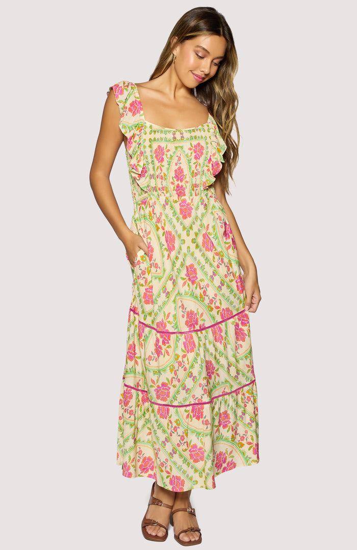 Fiesta Flora Midi Dress