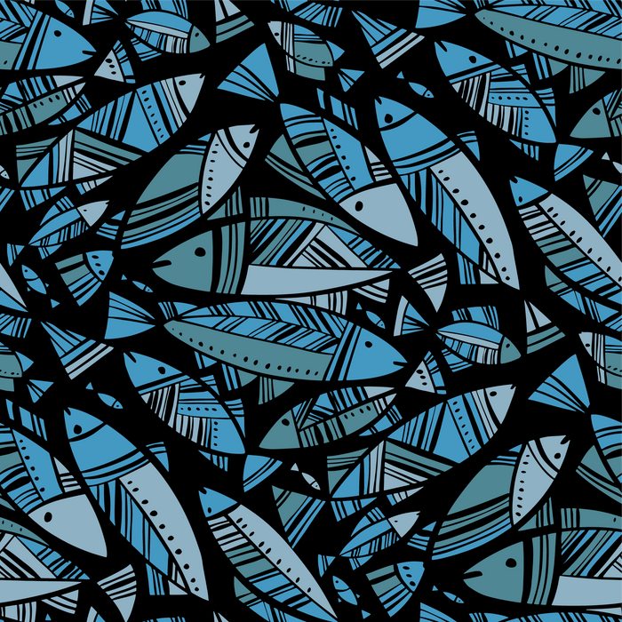 Fish - Black Aloha Shirt